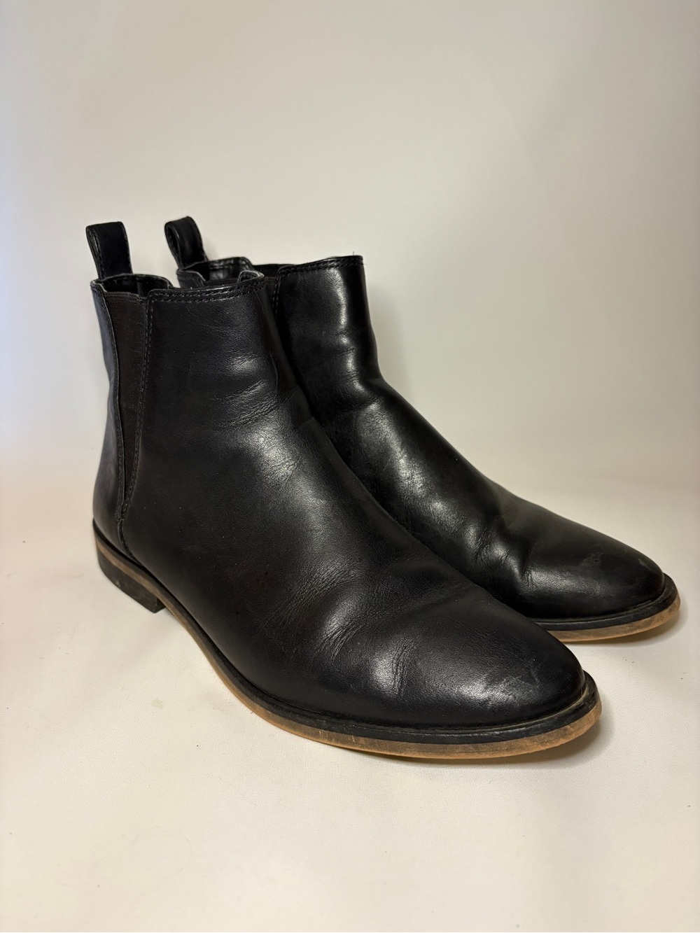 Lucky‎ Brand Haylia Black Leather Chelsea Boots Ankle Booties Women's Size 9.5